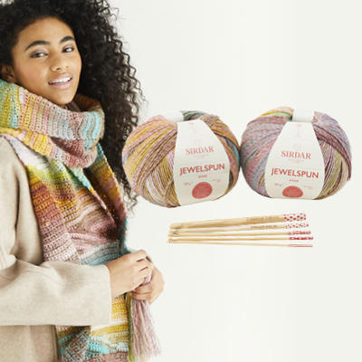Sirdar scarf kit & hooks, worth £50!